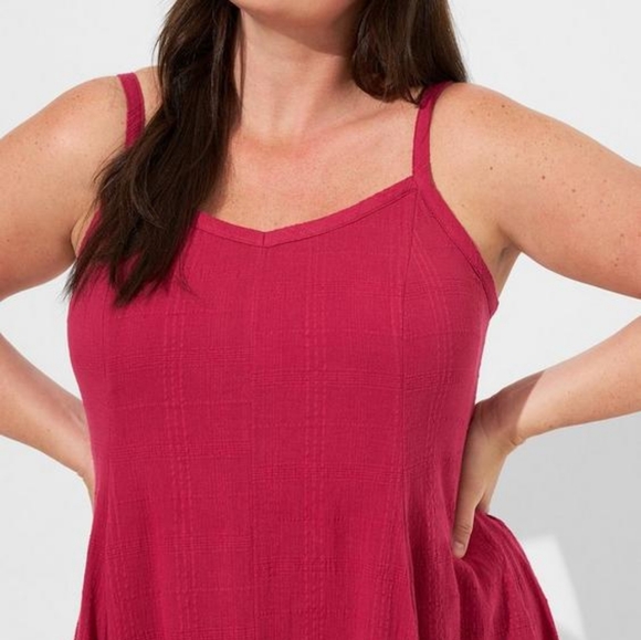 Torrid Red Sweetheart Neckline Stretch A Line Swing Challis Dress 4X NWT - Picture 3 of 7